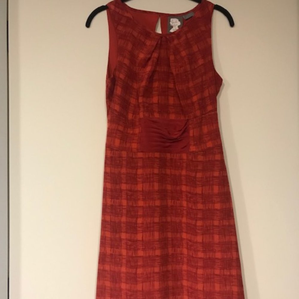Anthropologie Girls from Savoy Silk Plaid Dress 4
